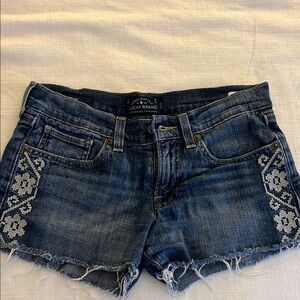 Lucky Brand Denim Shorts with Embroidered Detail